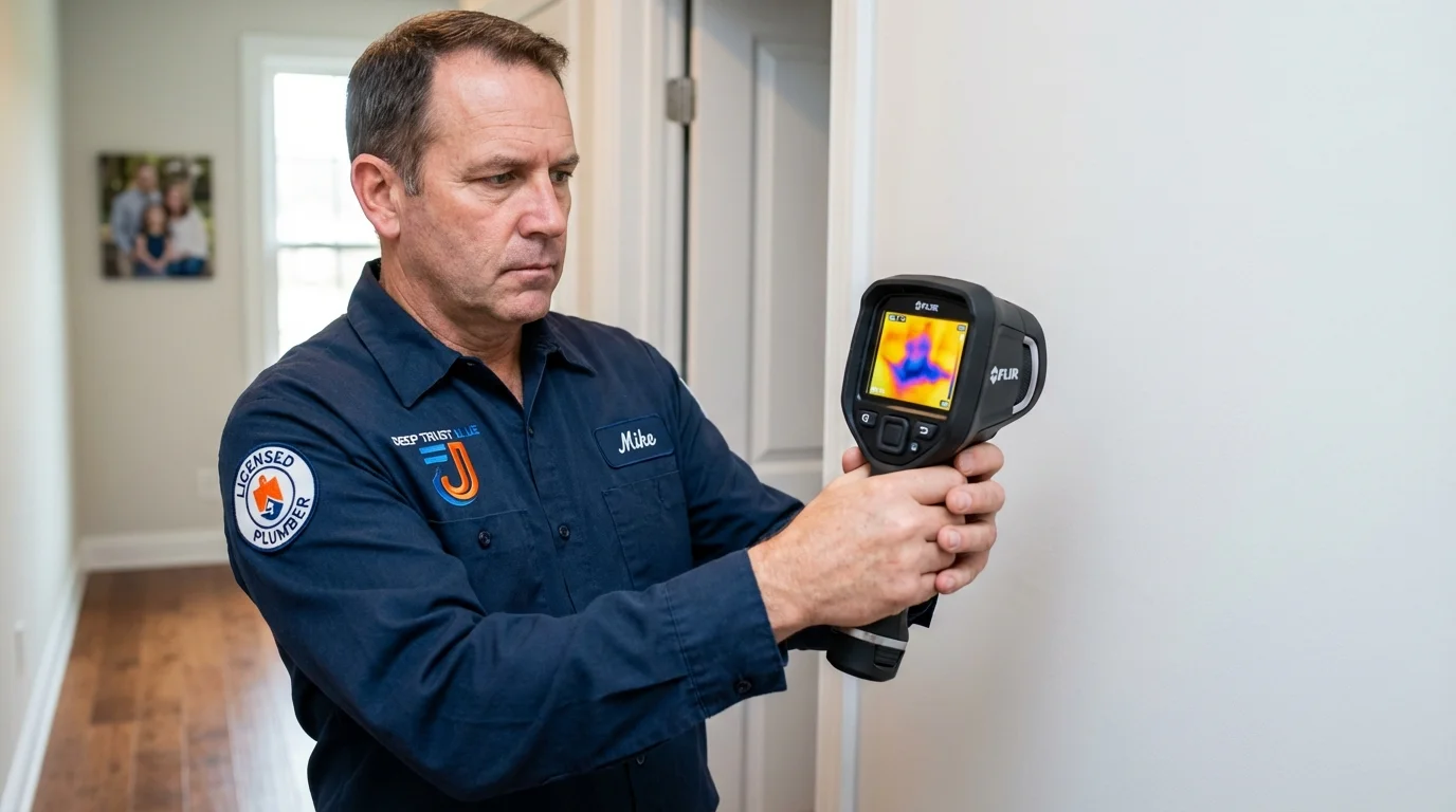 Thermal imaging leak detection by Johns Plumbing LLC in Old Forge
